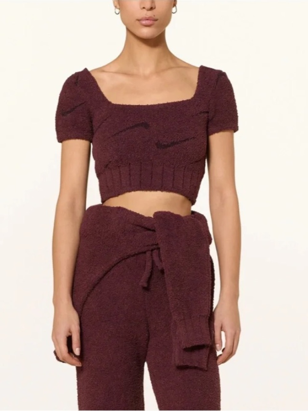 Nike Sportswear Phoenix Cozy Bouclé Cropped Knit Top NWT XS